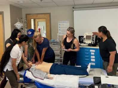 Hospital staff training with &quot;Annie.&quot;