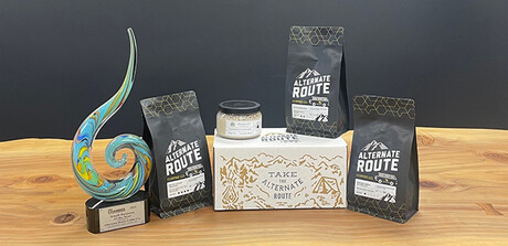 Alternate Route Coffee Co. coffee products and coffee scented candle