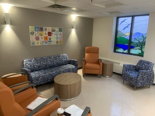 Staff wellness room at the Leduc Community Hospital